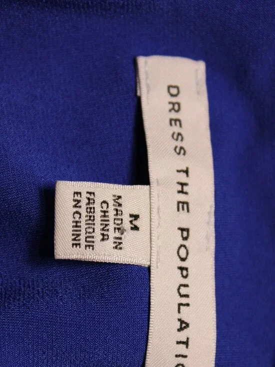 Women's Dress The Population Electric Blue Amada Sheath Sleeveless Dress - Picture 12 of 16